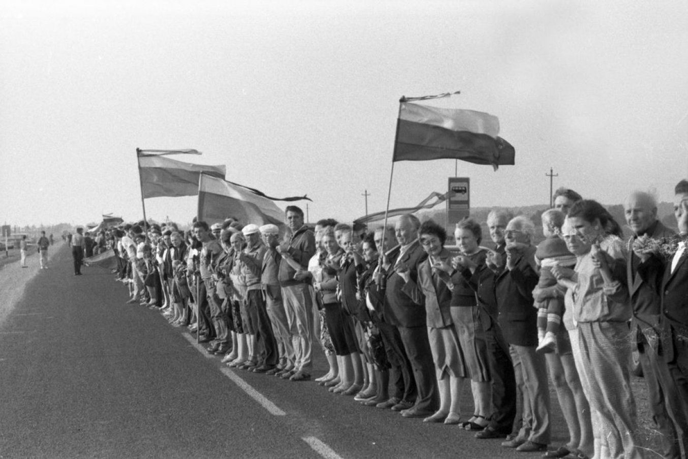 Akcija „Baltijos kelias“ prie Latvijos sienos. 1989 m.
