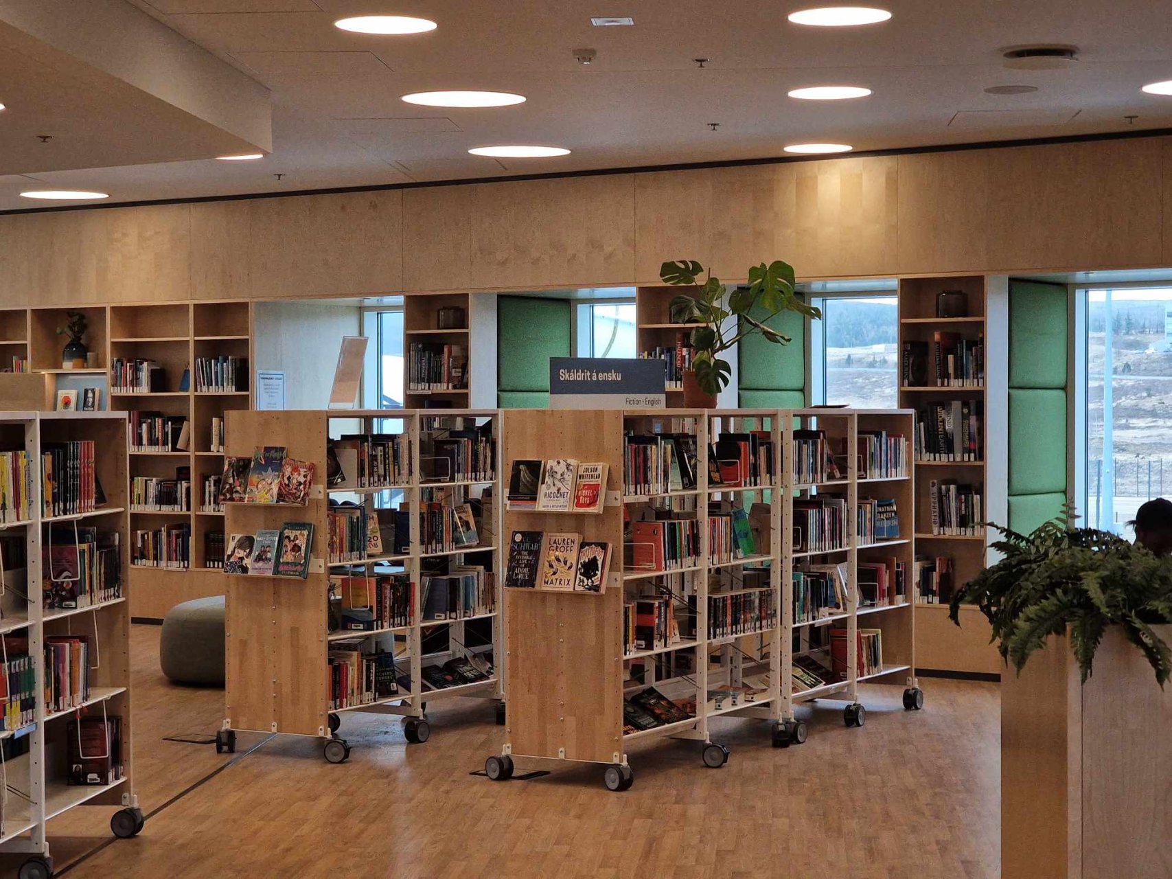 Reikjaviko mieto biblioteka Úlfarsárdalur filialas. Bibliotekos fondai. 